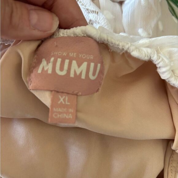 Show Me Your MuMu white Lana lace long dress size XL romantic - Picture 2 of 10